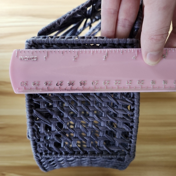 House of Harlow Purple Woven Basket Bag - Picture 3 of 8